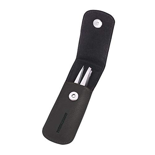 TWEEZERMAN Petite Tweezer Set, Black Leather Case