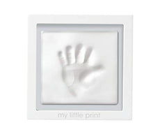 Pearhead Babyprints Clay Keepsake Frame, Newborn Baby Handprint Kit, New Parents Gift, White