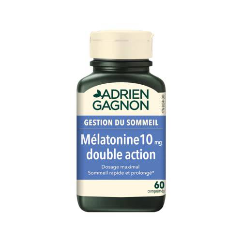 Adrien Gagnon - Melatonin 10 mg (Extra-Strength Dual Action Time-Release), Fast-Dissolving Natural Sleeping Aid, 60 Tablets