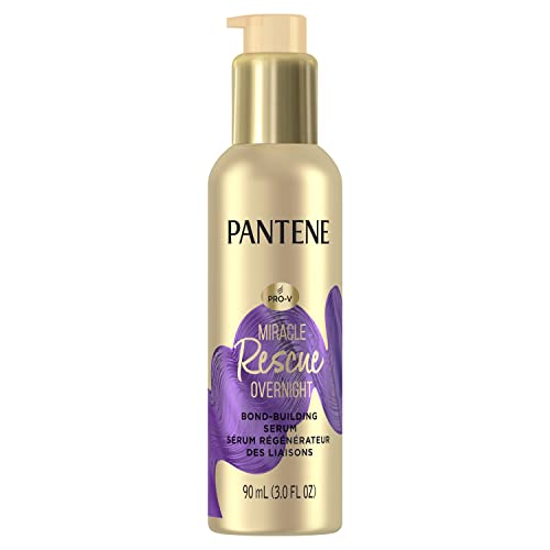 Pantene Hair Serum, Bond Builder Hair Treatment, Deep Leave In Conditioner, Overnight Miracle Rescue, 90 mL