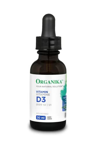 Organika Vitamin D3 Liquid 2500IU- Olive Oil Base, Immune System Support- 30ml