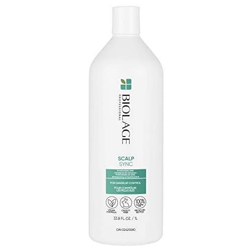 BIOLAGE Shampoo, Cooling Mint ScalpSync Shampoo for Oily Hair and Scalp, Cleanses Excess Oil from Hair and Scalp, with Mint, Vegan, 1 l (Pack of 1)