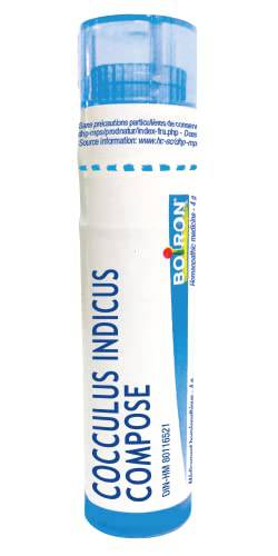 Boiron Cocculus Indicus Compose 1 tube. Homeopathic medicine for temporary disorders associated with jet lag