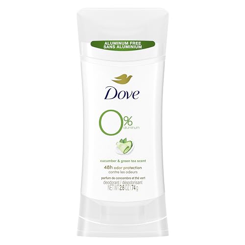 Dove 0% Aluminum Déodorant for smooth underarms Cucumber & Green Tea cruelty-free 74 g