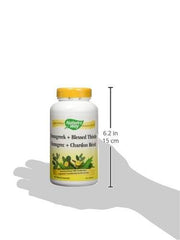 Nature's Way Fenugreek and Blessed Thistle – Used in Herbal Medicine as a Lactation Supplement to Promote Mothers’ Breast Milk Production – Vegetarian, 180 Tablets