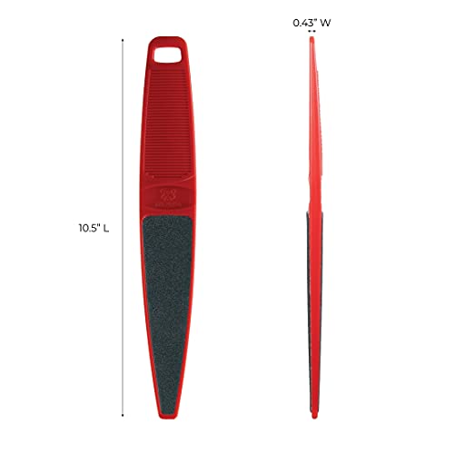 ForPro Red Panda Foot File, 60/100 Grit, Double-Sided Pedicure File for Feet and Heels, 10.5” L