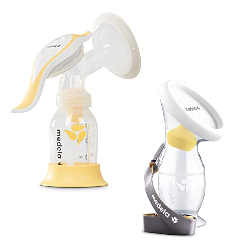 Medela Manual Breast Pump and Silicone Breastmilk Collector - Perfect Pair Bundle