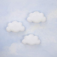 Little Love by NoJo 3Piece White Soft Cloud Shaped Baby Nursery Wall Decor, White