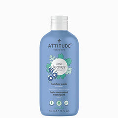 ATTITUDE Bubble Wash for Kids, Hypoallergenic, EWG Verified, Plant- and Mineral-Based Natural Ingredients, Vegan and Cruelty-free, Blueberry, 473 mL