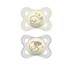 Night Pacifier for 0-6 months (2 pack), Unisex