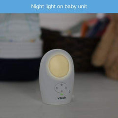 VTech DM1211 Enhanced Range Digital Audio Baby Monitor with Night Light, 1 Parent Unit, Silver & White