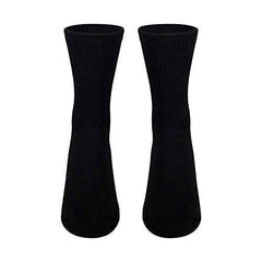 Truform Diabetic Socks for Men and Women, Medical Style Crew Length, Mid Calf Height, 3 Pairs, Black, X-Large