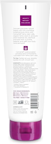 Andalou Naturals CannaCell Botanical Body Lotion - All Natural Body Lotion, Gentle and Effective for All Skin Types, 236 mL