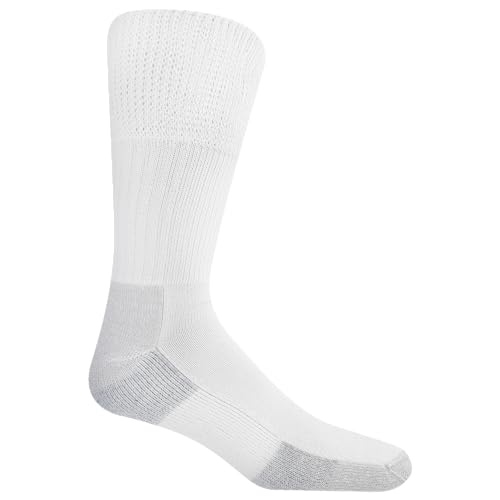 Dr. Scholl's Men's Advanced Relief Blisterguard Socks - 2 & 3 Pair Packs - Non-Binding Cushioned Moisture Management, White, 13-15