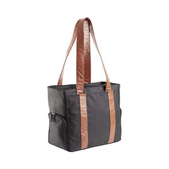 Dr. Brown's Breast Pump Carryall Tote Bag, Black & Leather Brown