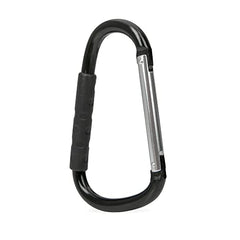 Nuby Large Handy Hook Carabiner Stroller Clip with Textured Soft Grip, Black