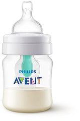 Philips Avent Anti-colic Baby Bottle with AirFree Vent Newborn Gift Set With Snuggle, Clear, SCD306/10