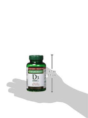 Nature's Bounty Vitamin D3 1000IU Supplement Helps Maintain Immune Function, Bones, and Teeth, 250 Softgels