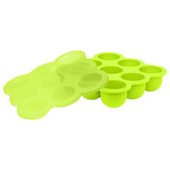 Kushies SILITRAY Silicone Baby Food Storage Container Freezer Tray, Green Citrus