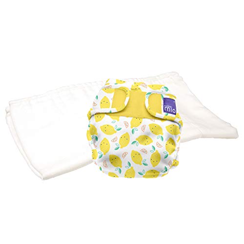 Bambino Mio Mioduo Two-Piece Cloth Diaper, Lemon Drop, Size 1 (< 9kgs)