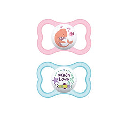 MAM Air Pacifiers (2 pack), 6+ Months, Girl