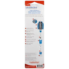 NUK Nuk Triple Action Bottle & Nipple Brush, 6 Count Tray