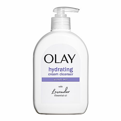 Olay Hydrating Cream Face Wash with Lavender Essential Oil, 473 mL, White and Purple