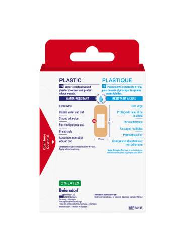 ELASTOPLAST Extra Wide Plastic Adhesive Bandages, 20 Strips