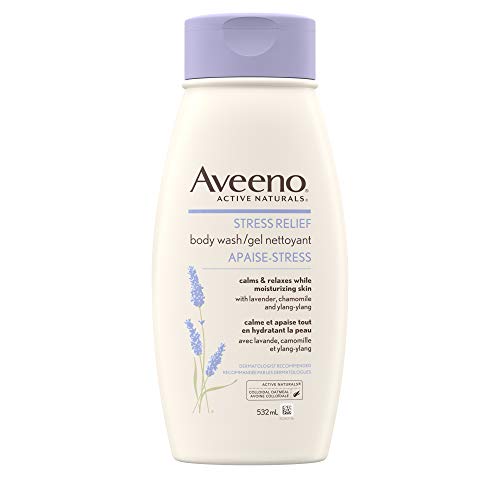 Aveeno Stress Relief Body Wash - Dry Skin, Colloidal Oatmeal, Ylang Ylang, Chamomile, Lavender Essential Oils, 532mL