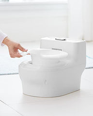 Skip Hop Potty Training Toilet with Easy Clean Coating & Baby Wipes Holder, White