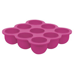 Kushies SILITRAY Silicone Baby Food Storage Container Freezer Tray, Pink Candy