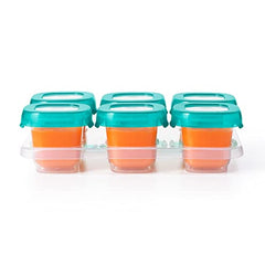 OXO Tot Baby Blocks Food Storage Containers, Teal, 2 Ounce