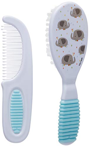 Nuby Comb and Brush Set Aqua, 2 Count (Pack of 1)