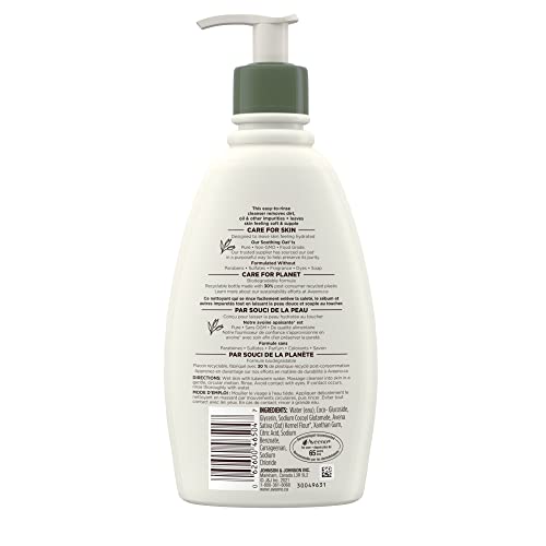 Aveeno Daily Moisturizing Facial Cleanser - Oat Face Wash - Daily Cleanser - Fragrance Free, 354 mL, white