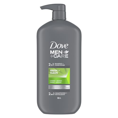 Dove Men+Care Fresh & Clean 2-in-1 Shampoo + Conditioner with caffeine and menthol cleans & invigorates hair 950 ml