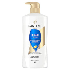 Pantene Conditioner, Repair and Protect for Damaged and Bleached Hair, Detangles Hair, Safe for Color Treated Hair, Paraben Free, 16.0 oz