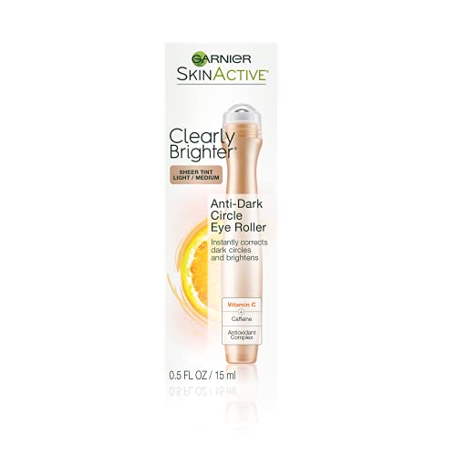 Garnier SkinActive Clearly Brighter Sheer Tinted Eye Roller, Mineral Sheer Tint, 0.5 Oz (Packing May Vary)