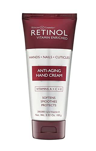 Retinol Anti-Aging Hand Cream – The Original Retinol Brand For Younger Looking Hands –Rich, Velvety Conditions & Protects Skin, Nails & Cuticles – Vitamin A Minimizes Age’s Effect on Skin