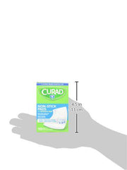 Curad Non-Stick Pads, 2 Inches X 3 Inches with Adhesive Tabs, 10 Count