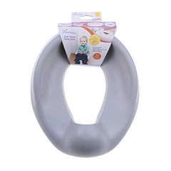 Dreambaby Soft Touch Potty Seat - Contoured Toddler Toilet Seat Attachment for Potty Training - Grey