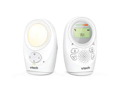 VTech DM1211 Enhanced Range Digital Audio Baby Monitor with Night Light, 1 Parent Unit, Silver & White