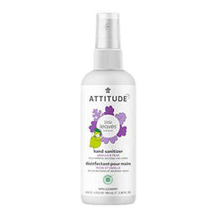 ATTITUDE Hand Sanitizer Spray for Kids & Adults, EWG Verified, Vegan & Cruelty-Free, Vanilla & Pear, 100 mL (Spray Bottle)