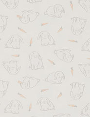 Amazon Essentials Baby Swaddle Blankets One Size, 3-Pack Grey Bunnies,