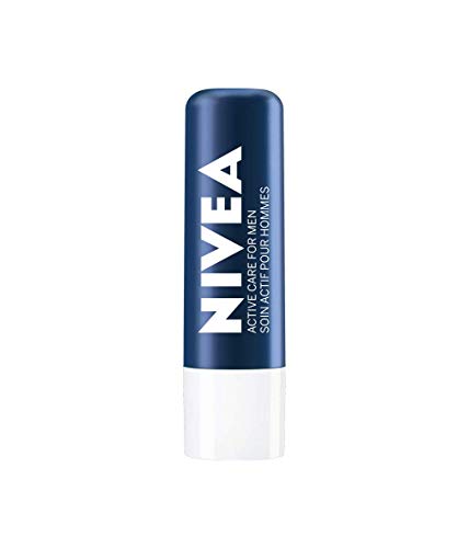 NIVEA MEN Active Lip Balm, (2 X 4.8g) | Made with Jojoba Oil & Shea Butter, 24H Hydration