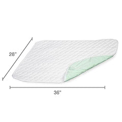 DMI Waterproof Furniture and Bed Protector Pad, 4-Ply Quilted, Reuseable, 28 x 36, Green