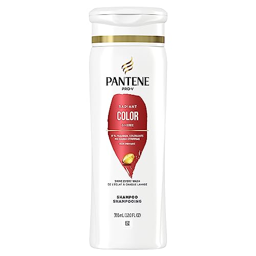 Pantene Shampoo, Cleanse and Nourish Colour Treated Hair, Radiant Colour Shine, No Stripping, Safe for Colour Treated Hair, Paraben Free, for Women, 12.0 oz