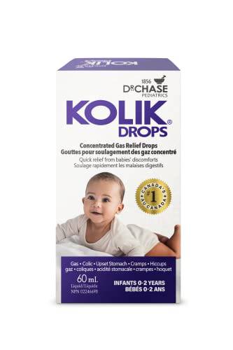 Dr. Chase Pediatrics Kolik Concentrated Gas Relief Drops for Baby Colic, Gas Relief for Infants - All Natural Gas Drops for Babies - Herbal Formula to Ease Digestive Discomfort & Fussiness, 60ml