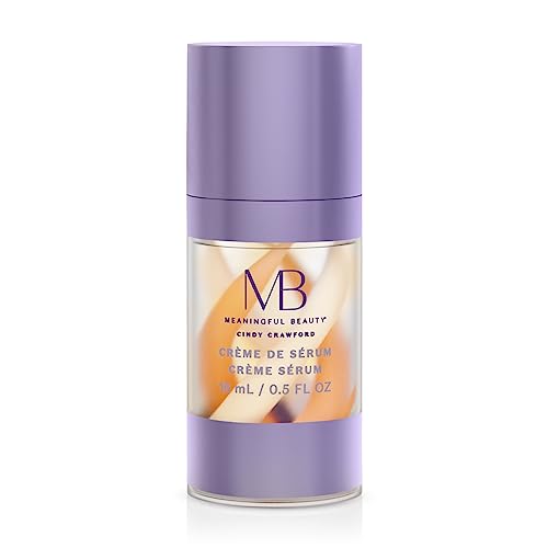 Meaningful Beauty Crème De Serum, Night Moisturizer with Melon Extract, Peptides, and Hyaluronic Acid, 0.5 fl. oz.