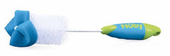 Nuby Bottle and Nipple Brush with Sponge Tip and Hook Base, Colors May Vary