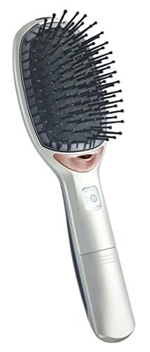 KISS Anti-Frizz Ionic Smoothing Brush, Wireless Electric Detangling Hair Brush, Detachable Cushion Pad, Includes 2 AA Batteries, Compact, Portable & Lighweight, 8oz